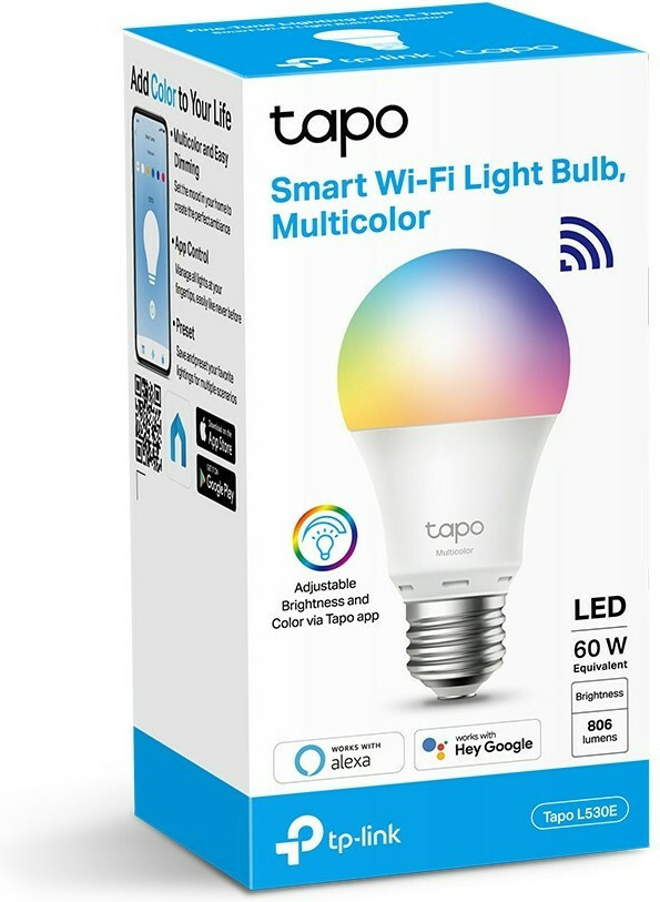 TP-LINK Smart Λάμπα LED για Ντουί E27 RGBW 806lm Dimmable